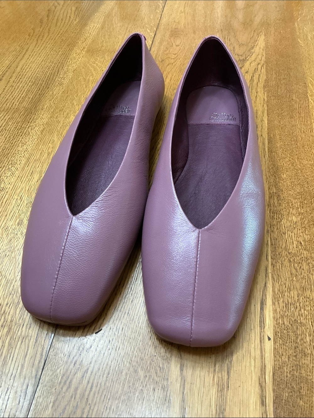 Jeffrey Campbell Mauve Leather Flats - Picture 2 of 8